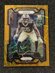 2023 Panini Prizm Isaiah Foskey #373 Orange Lazer Prizm Rookie Saints